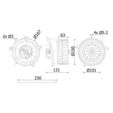 Mahle Utastér-ventilátor AB 59 000S autóalkatrész