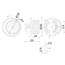 Mahle Utastér-ventilátor MAHLE AB 219 000S autóalkatrész