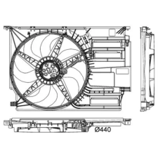 Mahle ventilátor, motorhűtés CFF 403 000P autóalkatrész