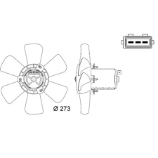 Mahle ventilátor, motorhűtés CFF 7 000S autóalkatrész