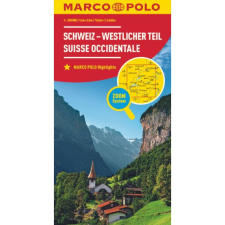 MAIRDUMONT Svájc résztérkép, Nyugat Svájc autós térkép Marco Polo 1:200 000 térkép