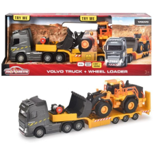 Majorette : Volvo FH-16 trailer és L350H homlokrakodó játékszett, hang- és fényhatásokkal autópálya és játékautó
