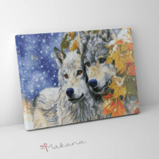 Makana Farkasok ősszel - Gyémántszemes kirakó készlet, kerettel (40x50 cm) kreatív és készségfejlesztő
