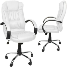 Malatec Fehér eco bőr irodai szék forgószék
