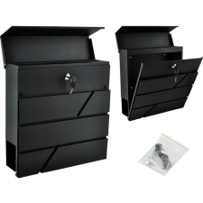 Malatec Fém Postaláda - Levélszekrény Újságtartóval, Betekintőablakkal, Antracit (365798-uniw) postaláda