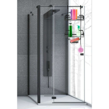 Malatec Zuhanypolc, felfüggesztett, fém, 3 polc, fekete, 28,5x14x63 cm, Malatec fürdőszoba bútor