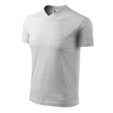 Malfini 102 Malfini V Nyakú unisex póló világosszürke melírozott - L munkaruha