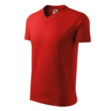 Malfini 102 V-neck unisex póló piros színben