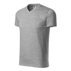Malfini 111 Malfini Heavy V nyakú pólók unisex sötétszürke melírozott - 2XL