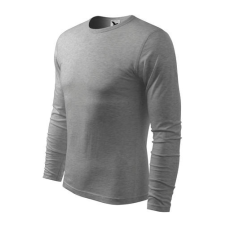 Malfini 119 Malfini Fit-T LS hosszú ujjú férfi póló sötétszürke melírozott - XL munkaruha
