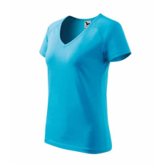 Malfini 128 Malfini Dream V nyakú női póló türkiz - L