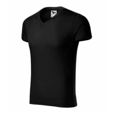 Malfini 146 Malfini Slim Fit V Nyakú férfi póló Fekete - 2XL munkaruha