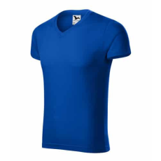 Malfini 146 Malfini Slim Fit V Nyakú férfi póló Királykék - 3XL