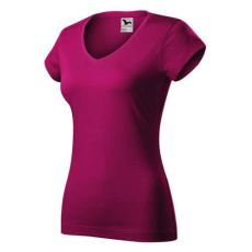 Malfini 162 Malfini Fit V-nyakú női póló fukszia - M
