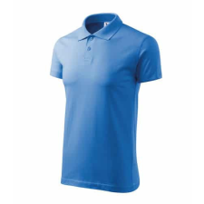 Malfini 202 Malfini Single J. Férfi galléros póló azúrkék - 2XL munkaruha