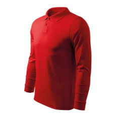 Malfini 211 Malfini Single J. LS galléros férfi póló Piros