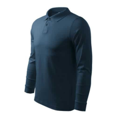 Malfini 211 Malfini Single J. LS galléros férfi póló tengerészkék - 2XL