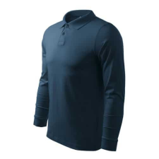 Malfini 211 Malfini Single J. LS galléros férfi póló tengerészkék - XL munkaruha
