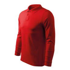 Malfini 211 Single J. LS galléros férfi póló piros színben