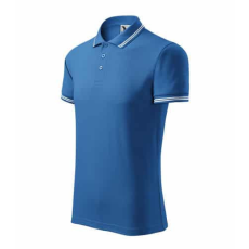 Malfini 219 Malfini Férfi Urban galléros póló azúrkék - 3XL