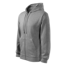 Malfini 410 Malfini Trendy Zipper férfi pulóver sötétszürke melírozott - XL
