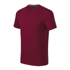 MALFINI, a.s. Action V-neck póló férfi garnet L