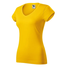 MALFINI, a.s. Fit V-neck póló női sárga XS