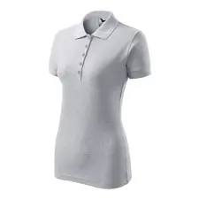 MALFINI, a.s. Pique Polo galléros póló női világosszürke melírozott 2XL női póló