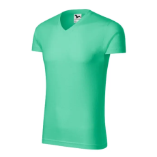 MALFINI, a.s. Slim Fit V-neck póló férfi menta 2XL