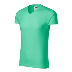 MALFINI, a.s. Slim Fit V-neck póló férfi menta S