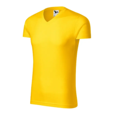 MALFINI, a.s. Slim Fit V-neck póló férfi sárga 2XL