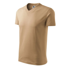 MALFINI, a.s. V-neck póló unisex homok M