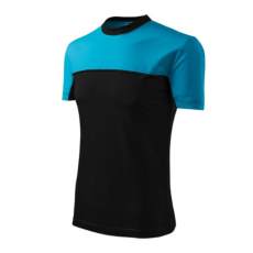 Malfini ADL109 COLORMIX Póló (türkizkék/fekete, S) Malfini