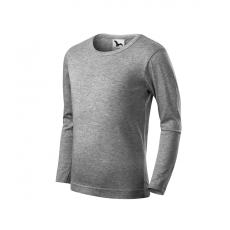 Malfini ADL121 FIT-T Hosszú ujjú gyerek póló (sötétszürke, 146 cm/10 éves) Malfini