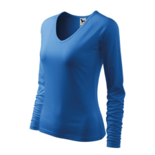 Malfini ADL127 ELEGANCE V-nyakú Női póló (azúrkék, XL) Malfini munkaruha