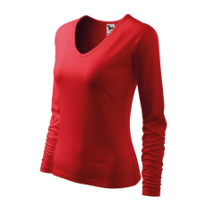Malfini ADL127 ELEGANCE V-nyakú Női póló (piros, XXL) Malfini