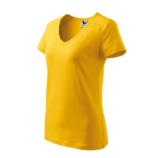 Malfini ADL128 DREAM V-nyakú Női póló (sárga, XL) Malfini