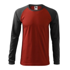 Malfini ADL130 STREET LS Hosszú ujjú férfi póló (Marlboro piros, 3XL) Malfini