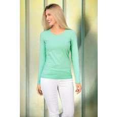 Malfini ADL139 SLIM Hosszú ujjú női póló (menta, S) Malfini