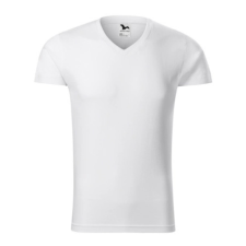 Malfini ADL146 SLIM FIT V-nyakú Férfi póló (fehér, L) Malfini munkaruha
