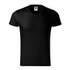 Malfini ADL146 SLIM FIT V-nyakú Férfi póló (fekete, S) Malfini