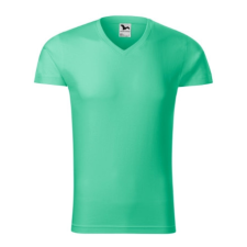 Malfini ADL146 SLIM FIT V-nyakú Férfi póló (menta, 3XL) Malfini munkaruha
