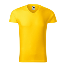 Malfini ADL146 SLIM FIT V-nyakú Férfi póló (sárga, 3XL) Malfini munkaruha