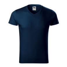 Malfini ADL146 SLIM FIT V-nyakú Férfi póló (tengerkék, M) Malfini