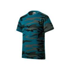 Malfini ADL149 CAMOUFLAGE Terepszínű gyerek póló (terepszín petrol kék, 110 cm/4 éves) Malfini