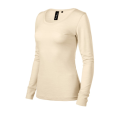 Malfini ADL160 MERINO RISE Merino Gyapjú Hosszú Ujjú Női Póló (mandula, XL) Malfini