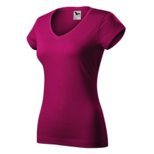 Malfini ADL162 FIT V-nyakú Női póló (fukszia, L) Malfini munkaruha