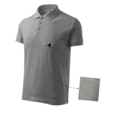 Malfini ADL212 COTTON Galléros férfi póló (sötétszürke, XL) Malfini munkaruha
