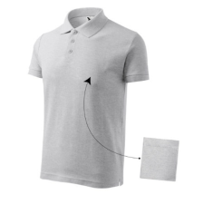 Malfini ADL212 COTTON Galléros férfi póló (világos szürke, XL) Malfini munkaruha