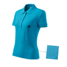 Malfini ADL213 COTTON Galléros női póló (türkiz, S) Malfini munkaruha